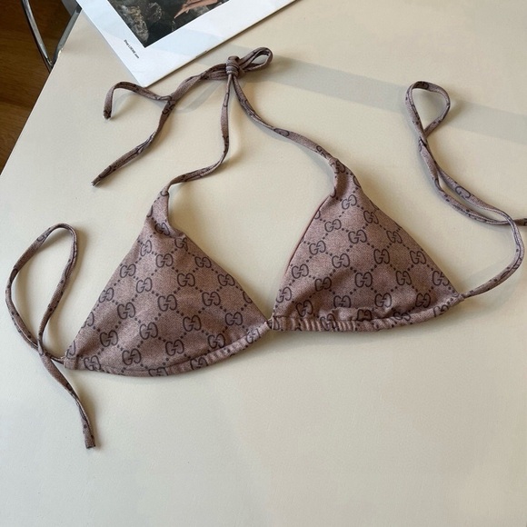 Gucci Brown Logo Bikini - Picture 3 of 7
